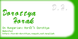 dorottya horak business card